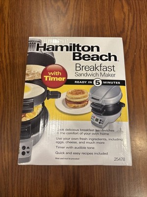 New Hamilton Beach Breakfast Sandwich Maker With Timer