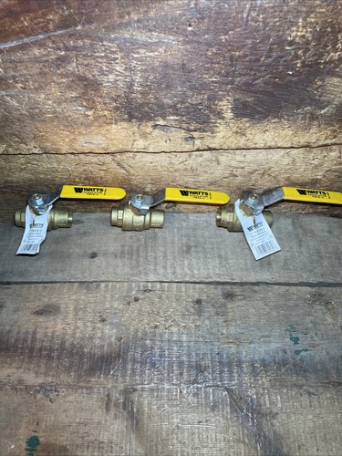 Watts 3/4" FBVS-3C Full Port Brass Ball Valve Full Port Sweat 600 WOG Lot Of 3