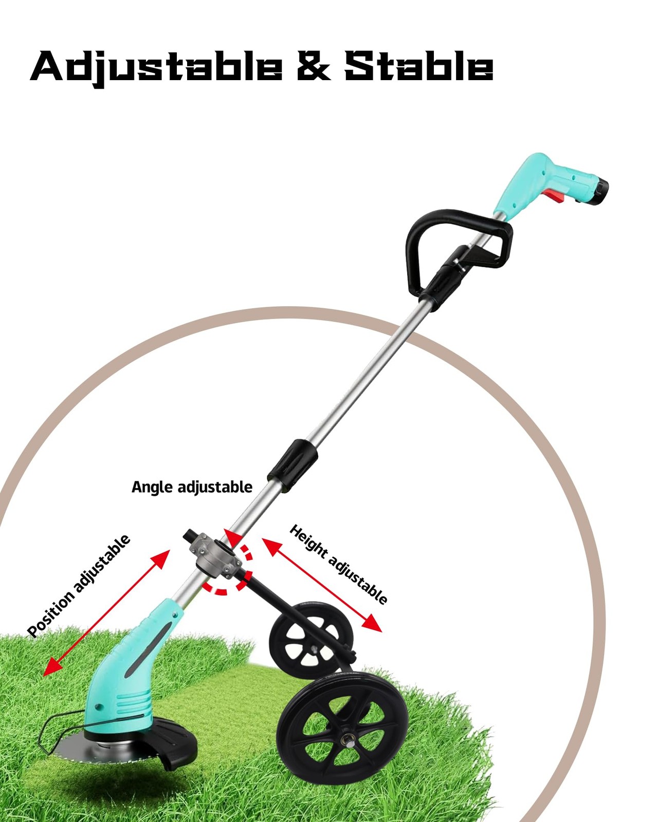 String Trimmer Guide Wheel String Trimmer Wheel Attachment, 20