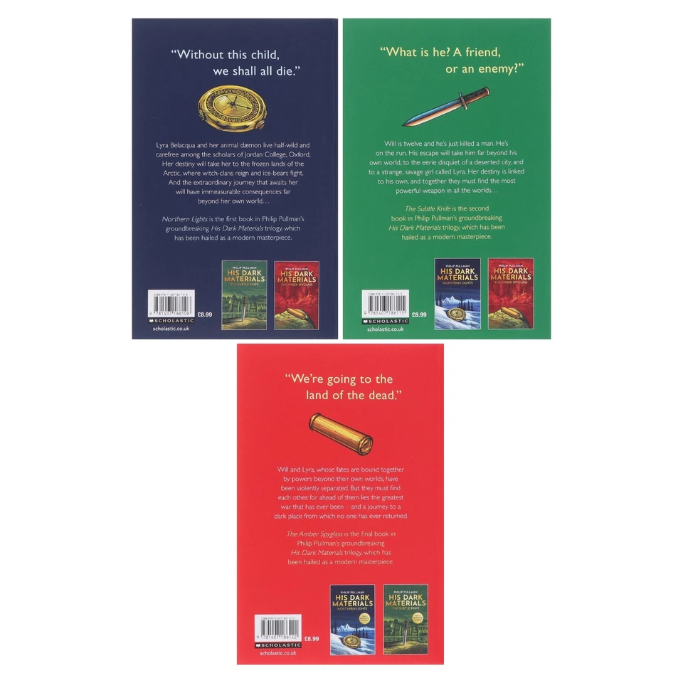 His Dark Materials trilogy by Philip Pullman 3 Books Box Set - Ages 11+ - PB - Image 3 of 4