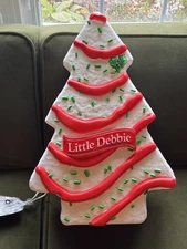 Little Debbie Christmas Tree Cake Blow Mold LED Lighting 22 Inches Tall