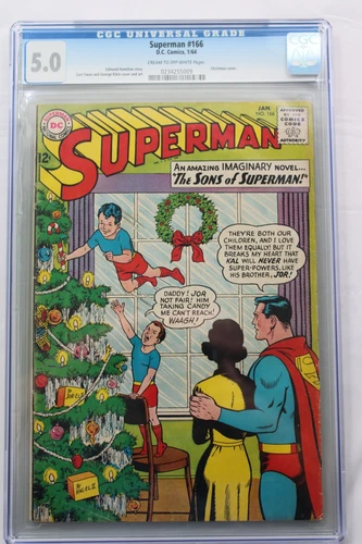 Superman #166 CGC Graded 5.0 CR/OW pages DC Comics 1/64