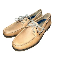 Sperry Top-Sider Leeward 2-Eye Boat Shoe, Men’s, Sahara Tan Leather sz 13 New