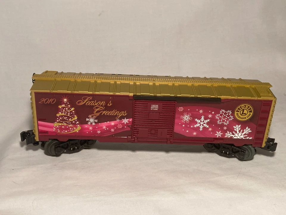 Lionel Christmas Train 6-15035 in box O gauge scale 2010 LRRC Christmas Boxcar - Image 4 of 4