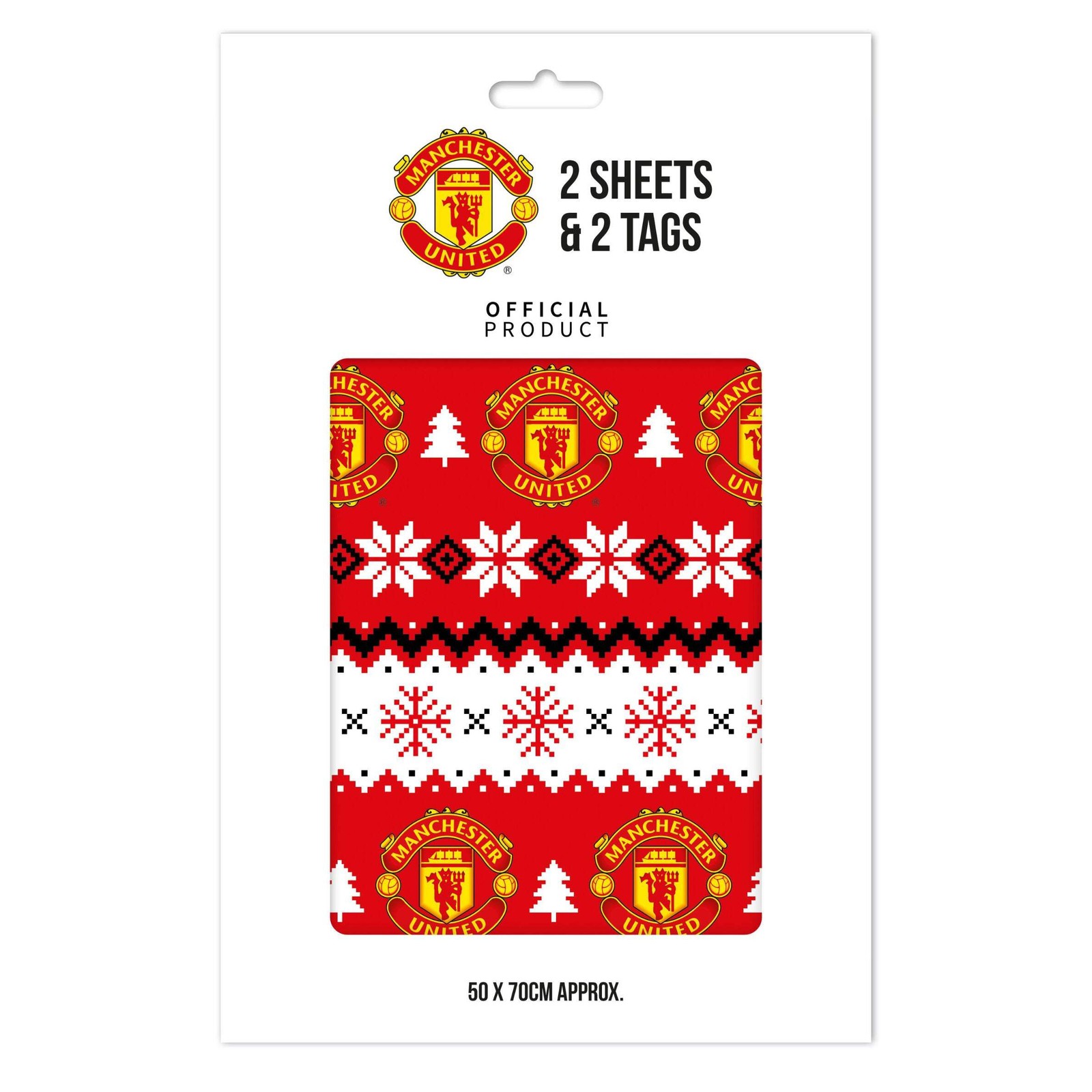 Manchester United FC Christmas Gift Wrap, Cards, Giftwrap & Giftbags, Gift - Image 4