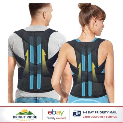 Breathable Neoprene Back Brace Posture Corrector for Adults with Pain Relief