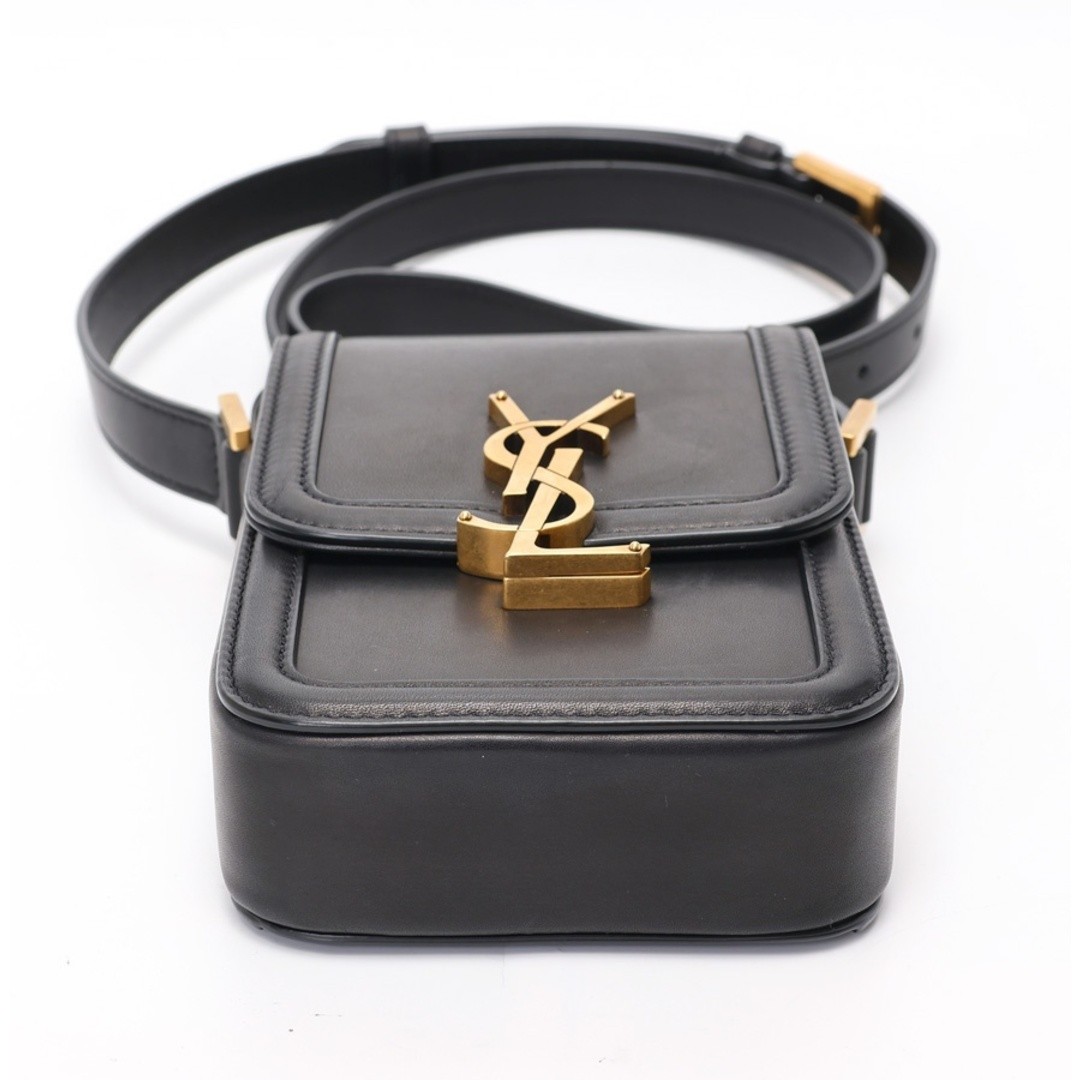 Saint Laurent Solferino Mini Borsa Tracolla 753963 Pelle Nero Oro Usata TOMI 0