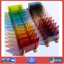 LITMIND 24 Sheets Stained Glass Variety Pack 6x4 Inch Soft Rainbow Art Glass DIY