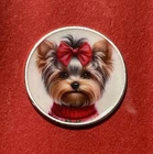 Fine Silver Adorable Yorkie, 1 Gram Colorized Silver Round! .999 Pure!
