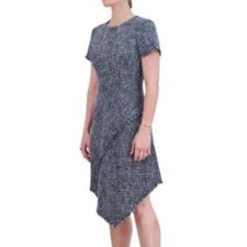 Eliza J  Tweed Asymmetric A-Line Dress. Sz: 6