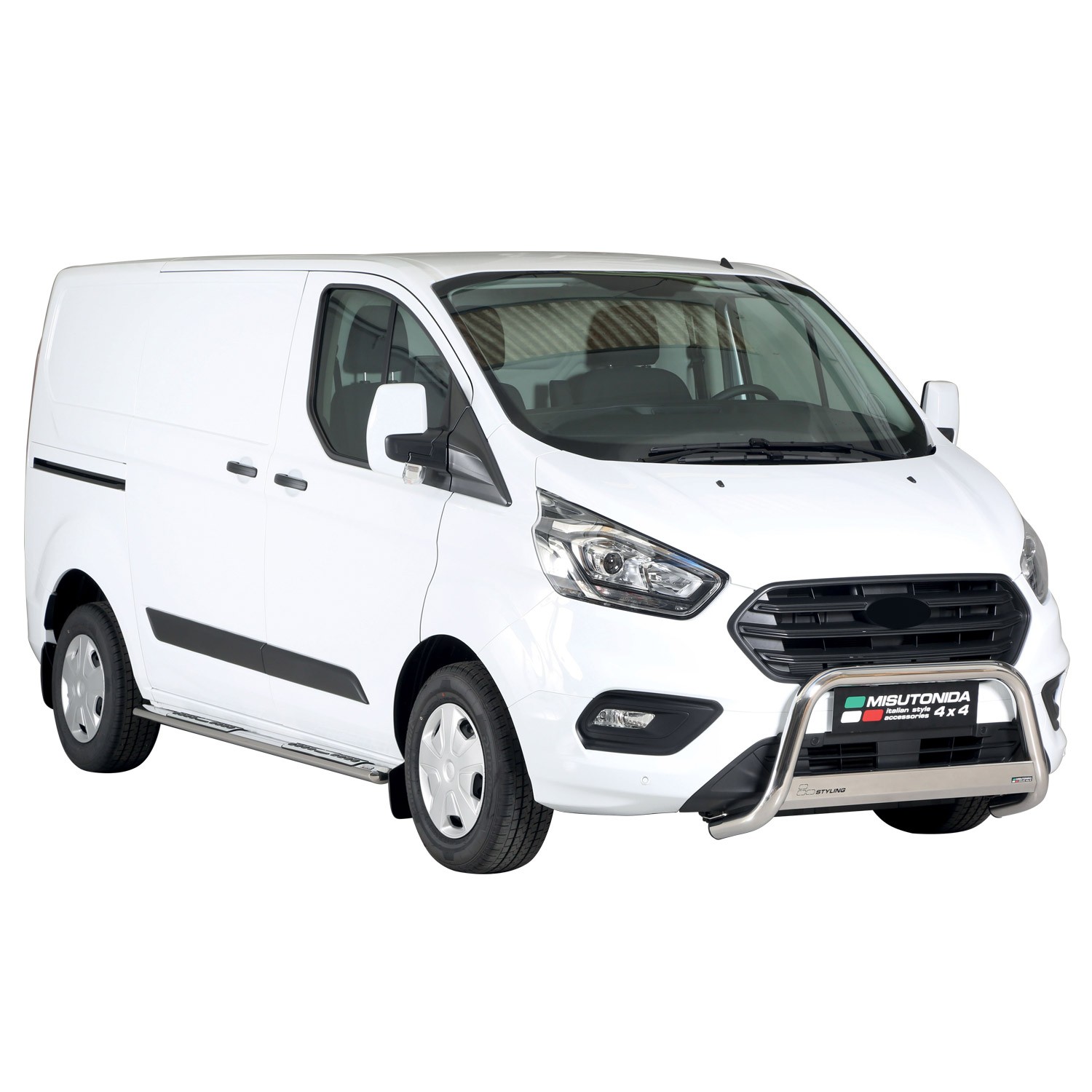 Pare-buffle Ford Transit Custom 2018-2022 fini la calandre cassée en acier