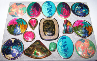 SINGLE & Pairs Enamel Swirl Pierced Stud Earring Lot Wear Craft JewelryArt