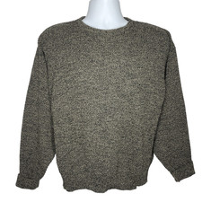 Vintage 80s Le Tigre Crew Neck Sweater Size M Gray Space Dyed Preppy Normcore