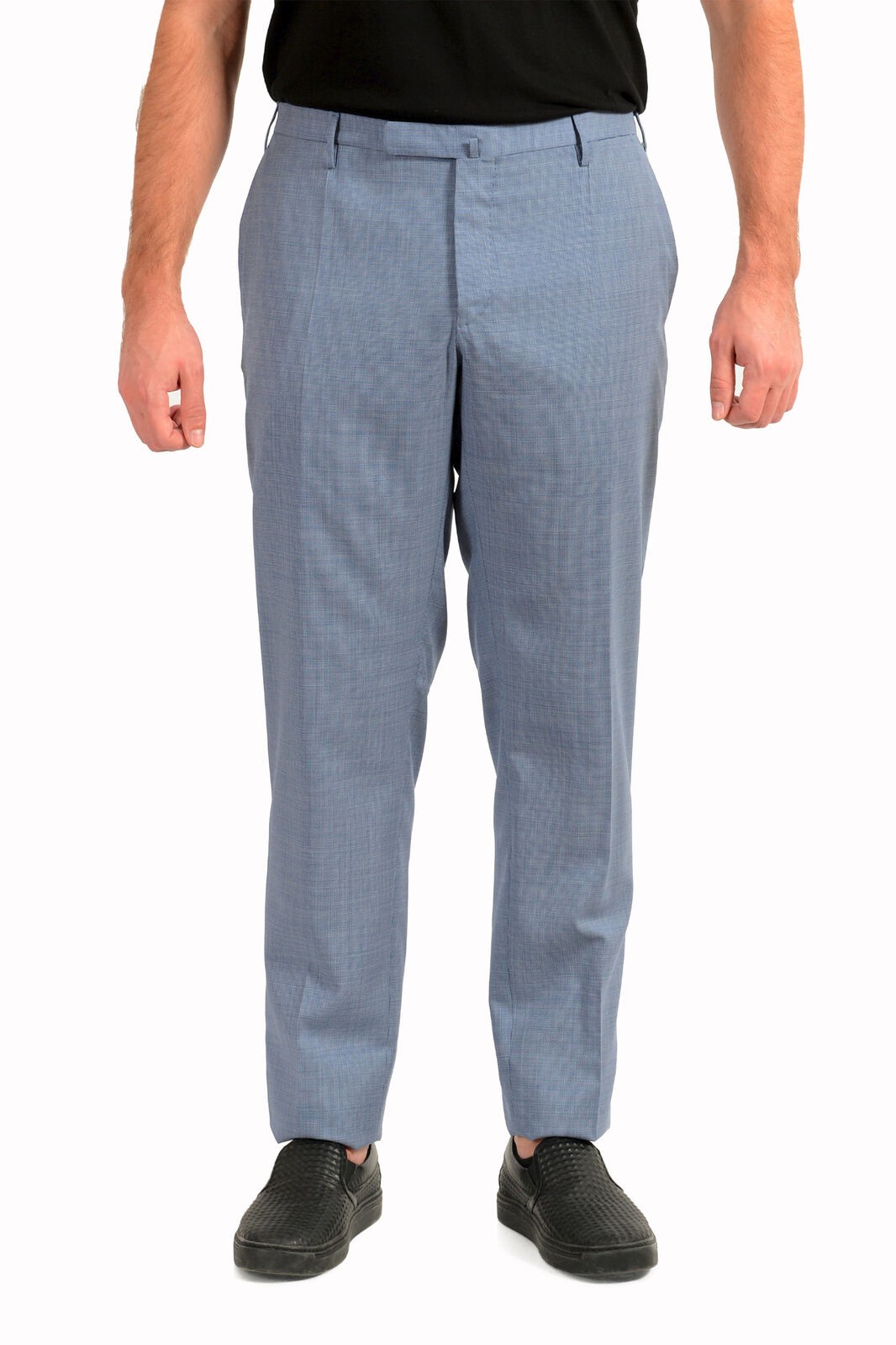 Мужские брюки Incotex Slowear синего цвета из 100% шерсти Slim Fit US 40-56