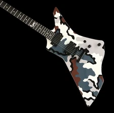 Custom Camo Snake Inlay Electric Guitar Camouflage Solid Body Active Fast Ship