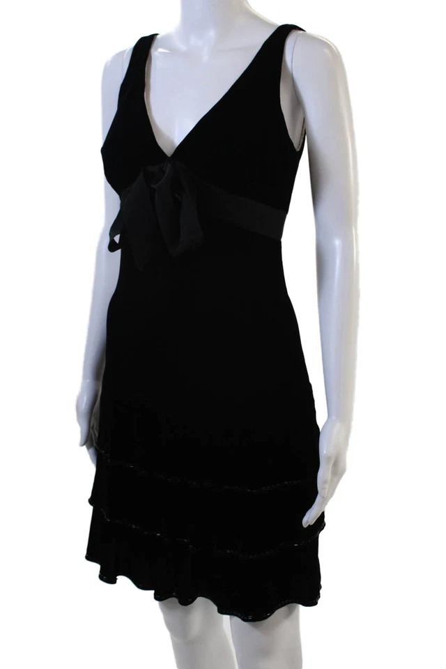 Mini vestido negro ajustado y acampanado Tocca para mujer talla 2 Foto 2 de 4