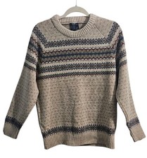 Vtg 80s C A Mens Fair Isle Pullover Wool Blend Sweater Large/44 In Made In Italy