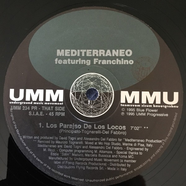 Mediterraneo Featuring Franchino - Los Parajso De Los Locos (12")
