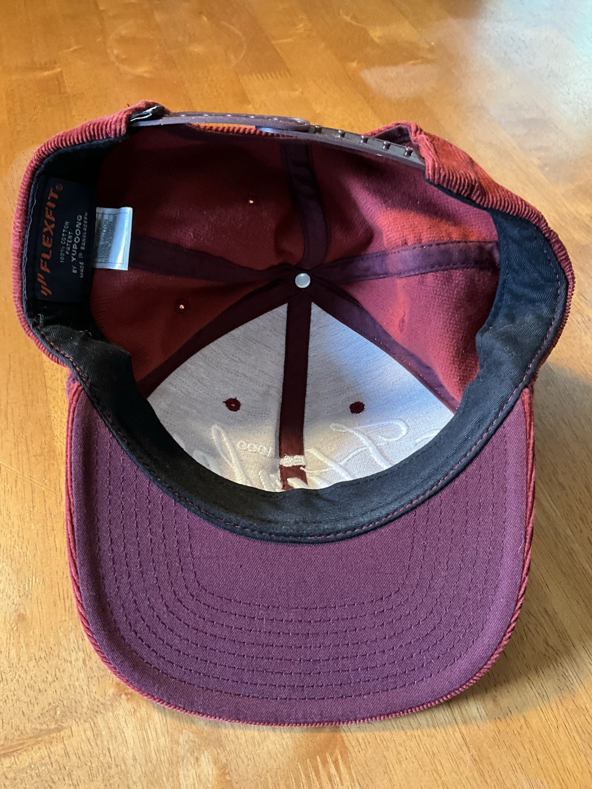 Hurley Script Snapback Hat Corduroy Burgundy Rope… - image 8