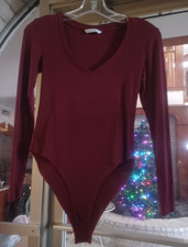 Mangopop Junior Women's Body Suit/Leotard Small Dark Red