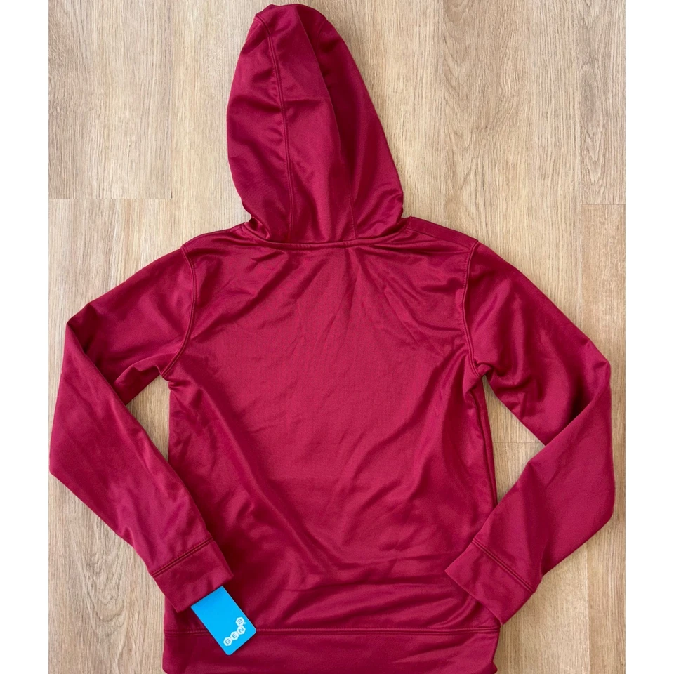 Sudadera con capucha Winthrop Eagles para niños nueva con etiquetas - grande (14/16) - borgoña/dorada Foto 3 de 4