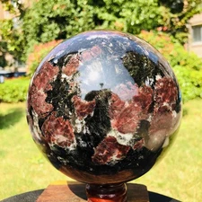 11.68LB Natural Crystal Garnet Firework Stone ball Quartz Healing