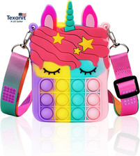 Small Pop Purse,Unicorn Pop Purse for Girl Boy and Women Pop Bag with Unicorn Po