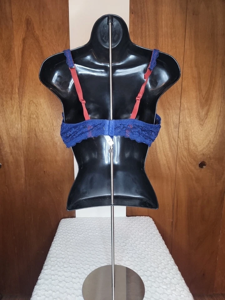 Женский синий прозрачный бюстгальтер-балконет Gilligan & O'Malley размер 38D Intimates повседневный - Изображение 2 из 3