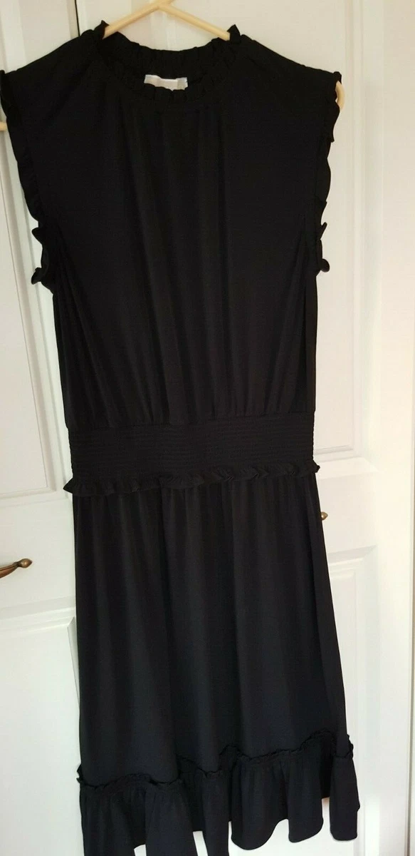 MICHAEL KORS designer NY outlet size M medium BLACK sleeveless DRESS LBD summer
