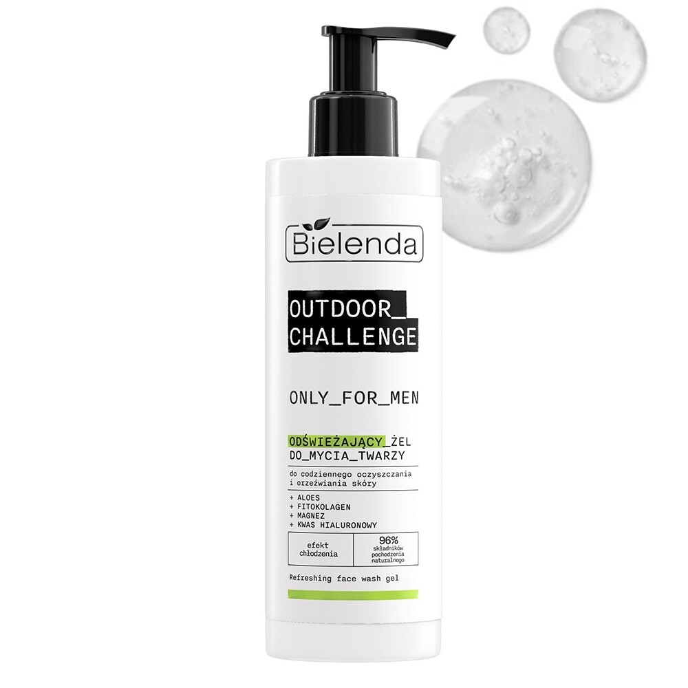 Bielenda Only Men Outdoor Challenge Refreshing Face Wash Gel 190ml - Image 2