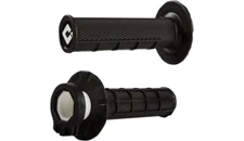 Emig Pro V2 Lock on Grips + Cam E Black Half Waffle For KTM Cobra 50 65 SX CX