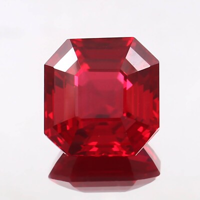 AAA Extremely Beautifull Luster Burma Ruby Loose Asscher Cut Gemstone 14x14 MM