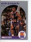 1990 NBA Properties Kevin Johnson Basketball #238 Autograph on Card No COA