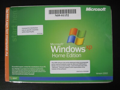 Microsoft Windows XP Home Edition Version 2002 Sealed, NO CODE | eBay ...
