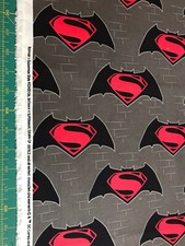 Batman V Superman Dawn Of Justice 100 cotton fabric sold by the yard 810