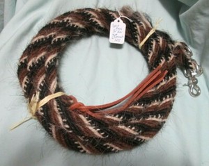Mane Horse Hair Split Reins W Snaps 8 Feet 1 2 Diameter