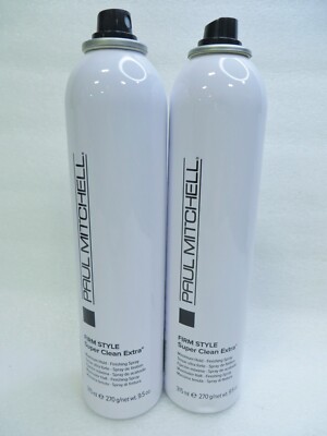 PAUL MITCHELL FIRM STYLE SUPER CLEAN EXTRA FIRM SPRAY 9.5 OZ (Lot of 2)  