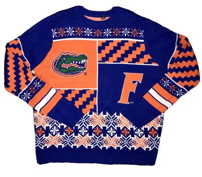 KLEW Florida Gators Royal Thematic Ugly Sweater Size: Small