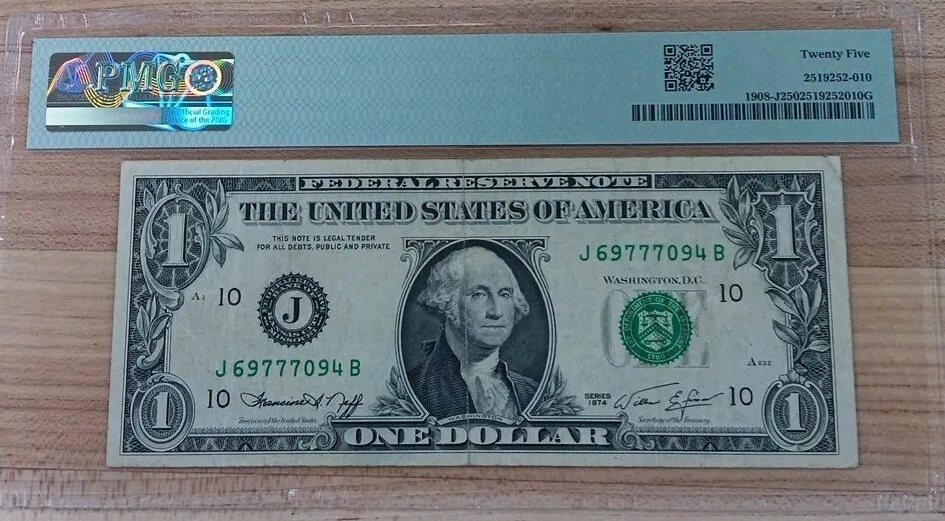 Ink Smear Error Graded Pmg $1 - Image 3 of 3