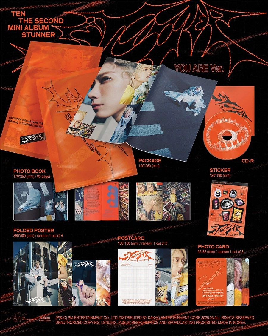 テン 直筆サイン入りアルバム STUNNER TEN テン サイン アルバム NCTU WayV 威神 STUNNER NCT WAYV TEN