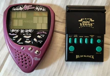 Hasbro Handheld Poker Casino Game & Mini Vegas Blackjack Handheld Game