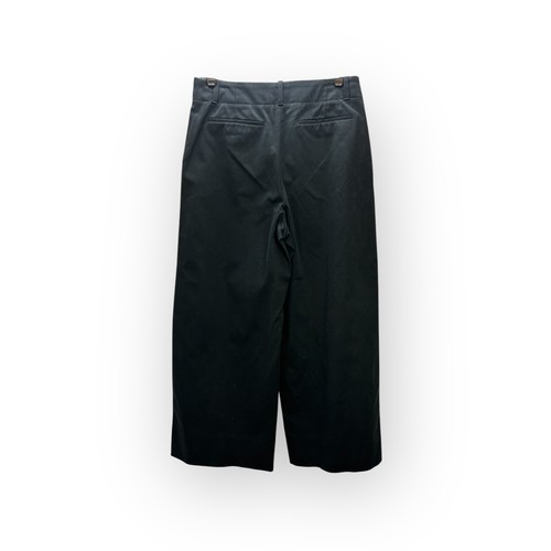 Loro Piana Italy Black Cotton Stretch Wide Leg Crop Pants Size 42 US 6 - Picture 2 of 3