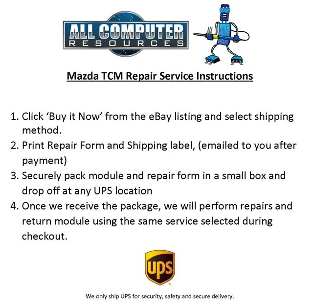 2011 马自达 3 TCM TCU 2.5L 变速器电脑维修服务 — 第 4/4 张图片