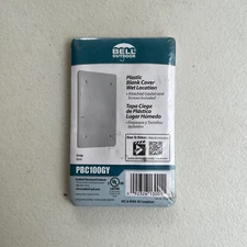 Hubbell Bell Outdoor PBC100GY Gray Wet Location Plastic Blank Cover