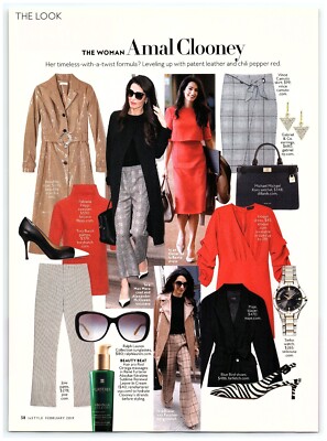 Amal Clooney The Woman Look Timeless Patent Leather Sexy magazine CLIPPING photo