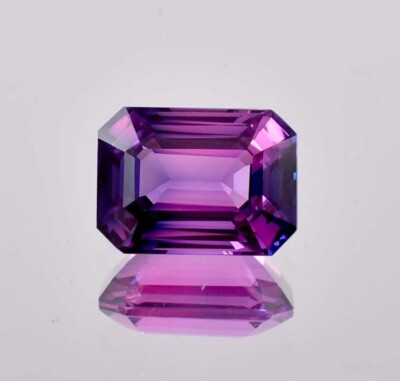 Natural Purple-Gray Ceylon Musgravite Emerald Cut Loose Gemstone GIT Certified