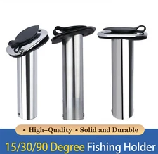 15/30/90 Degree Stainless Steel Fishing Rod Pod Flush Mount Boat Rod Holder 