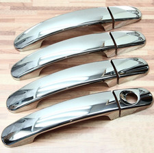 Kit maniglie porte acciaio inox mascherine cromate per Ford Focus II III Grand C Max Kuga 1 2