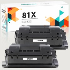 2PK for HP LaserJet MFP M630 M630h M630z M630dn CF281X 81X Black Toner Cartridge