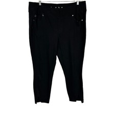 Belle by Kim Gravel Women's Flexibelle Diagonal Seam Jeggings Black Size 12